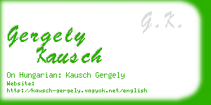 gergely kausch business card